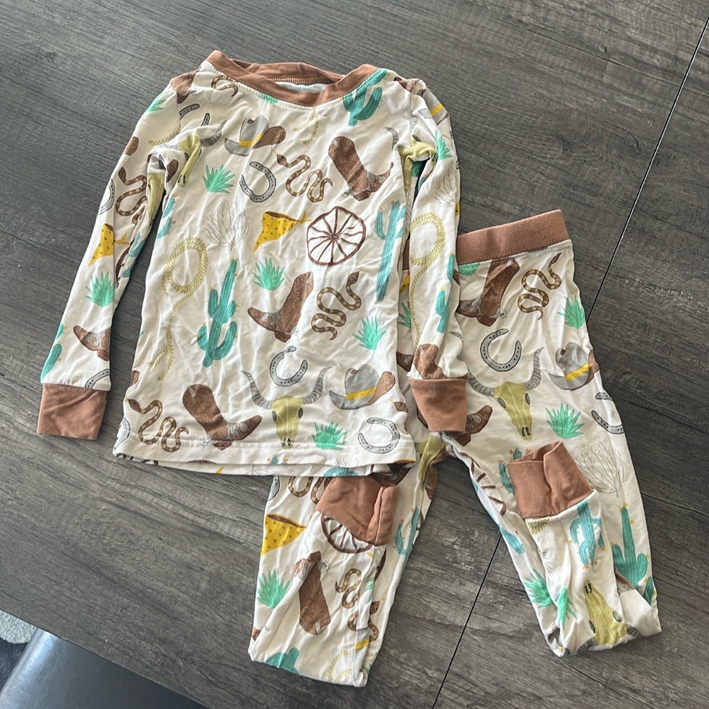 Little Sleepies cowboy two piece long sleeves